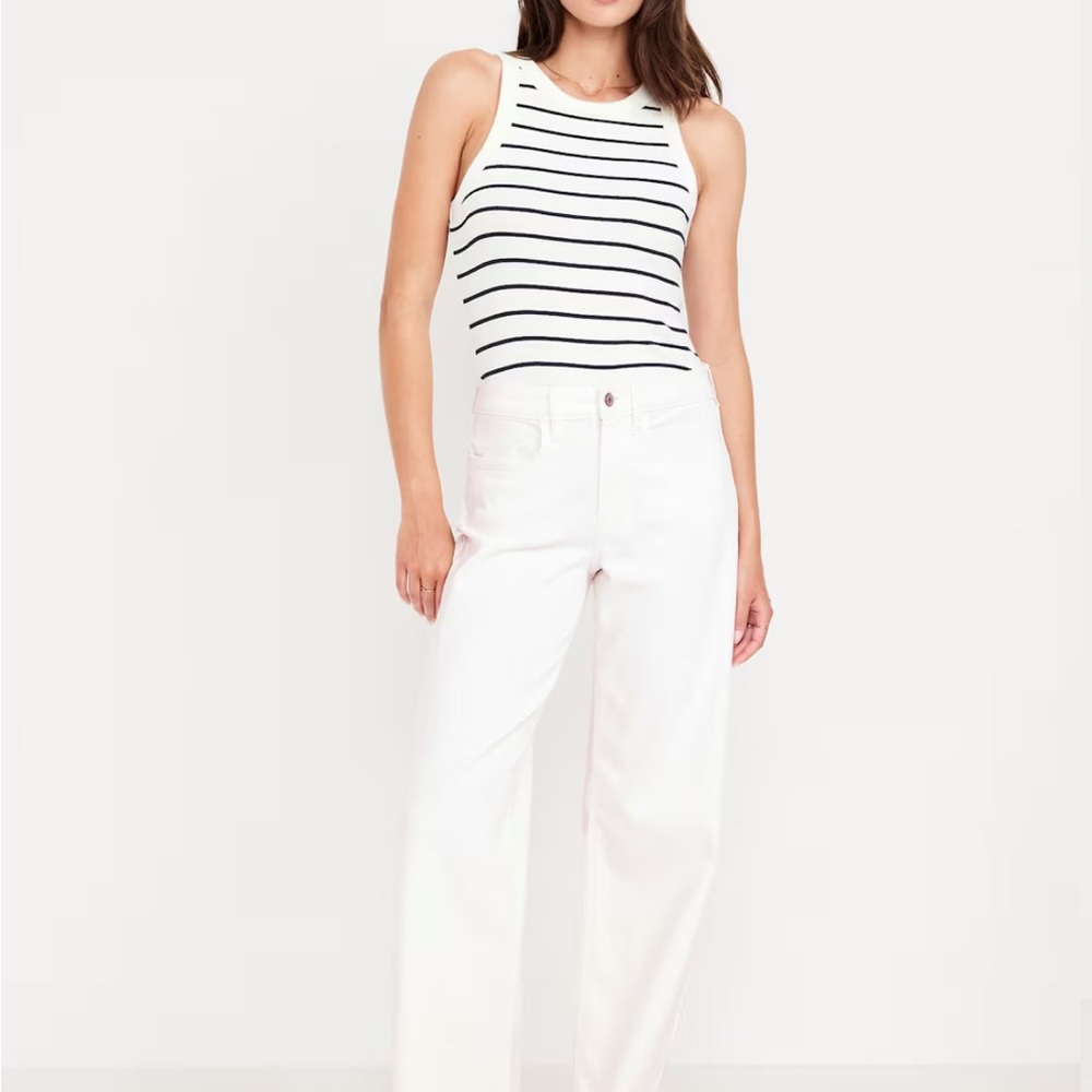 Old Navy High Rise White Jeans